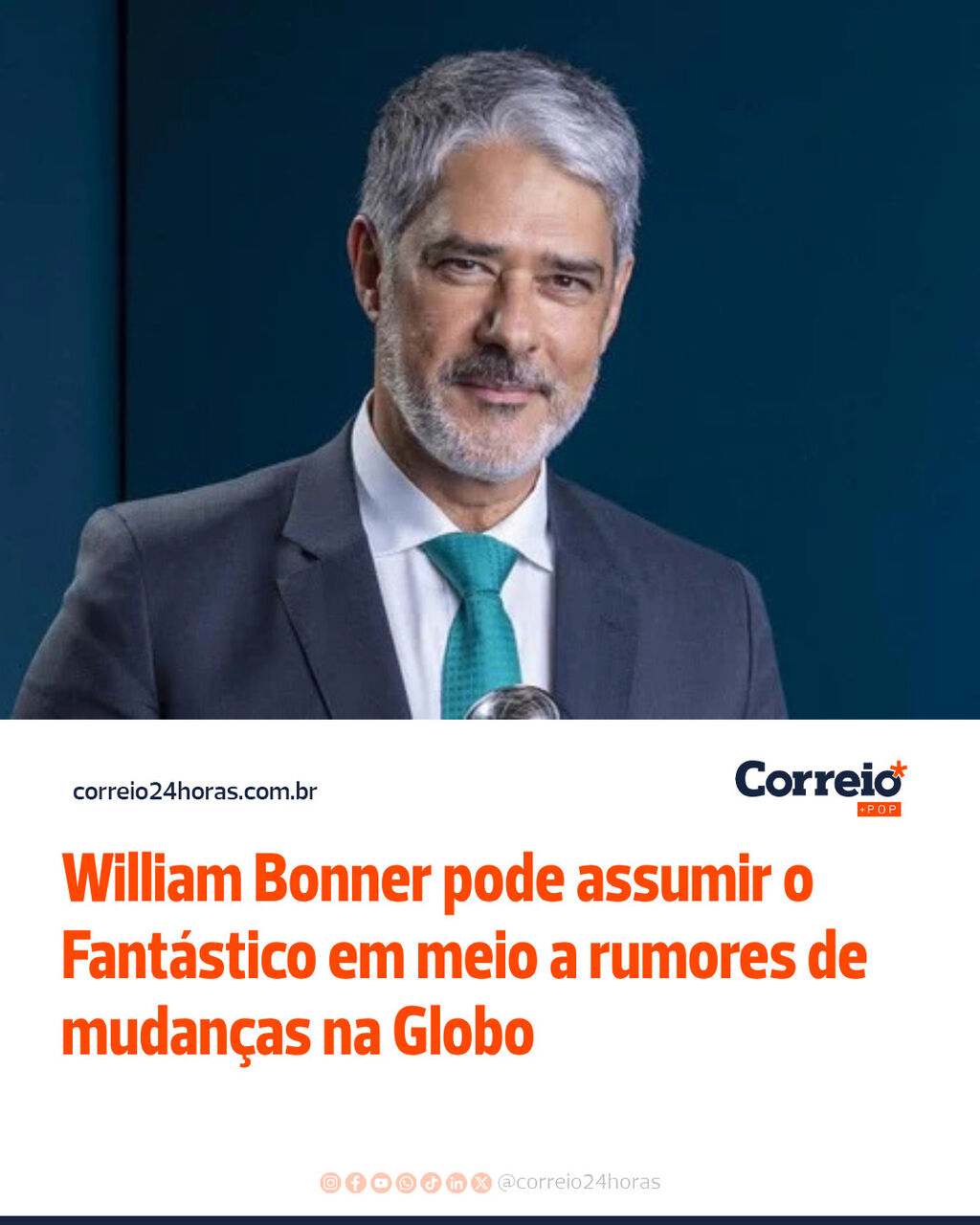 William Bonner pode assumir o Fant&aacute;stico em meio a rumores de mudan&ccedil;as na Globo
