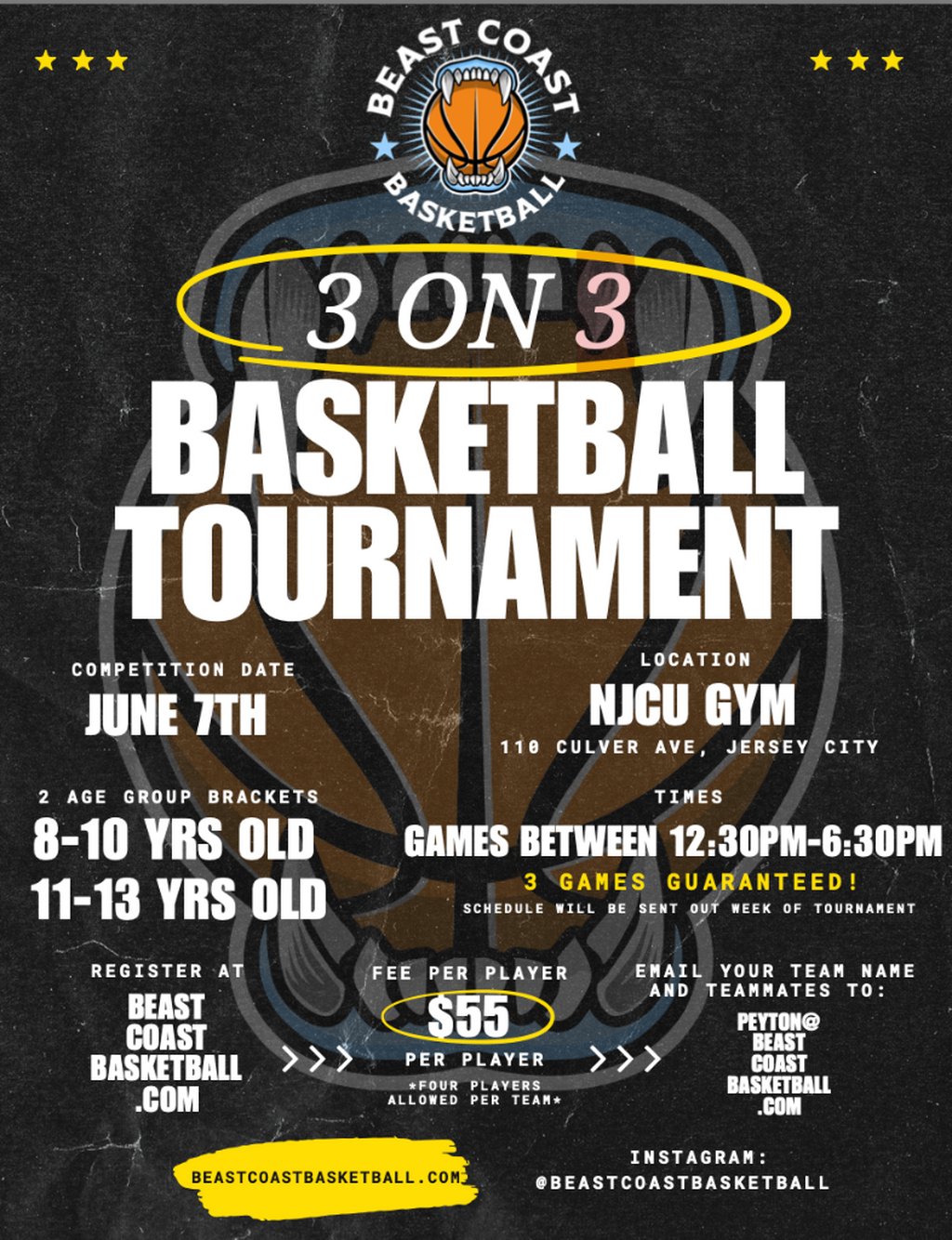 3 on 3 basketball tournament