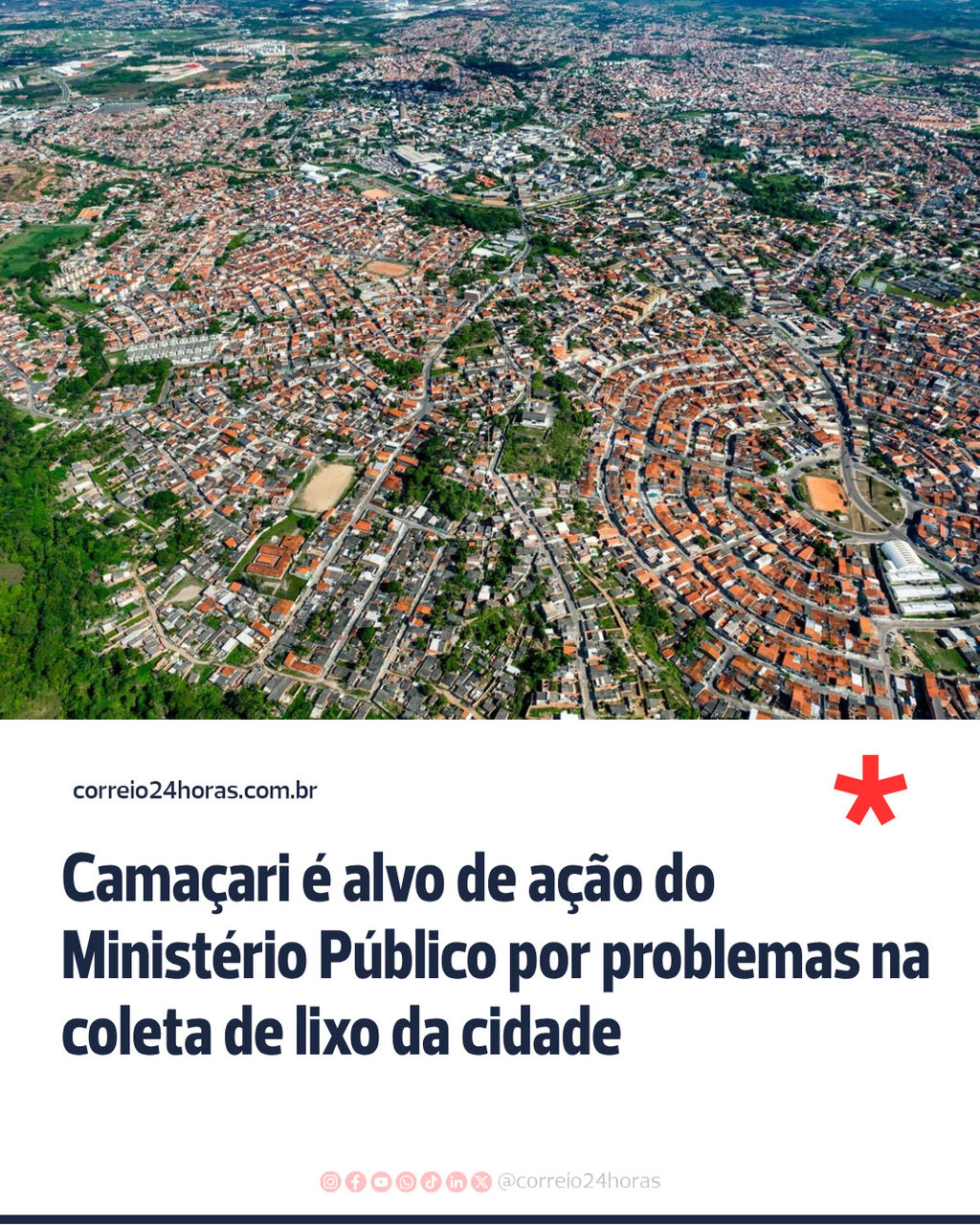 Cama&ccedil;ari &eacute; alvo de a&ccedil;&atilde;o do Minist&eacute;rio P&uacute;blico por problemas na coleta de lixo da cidade