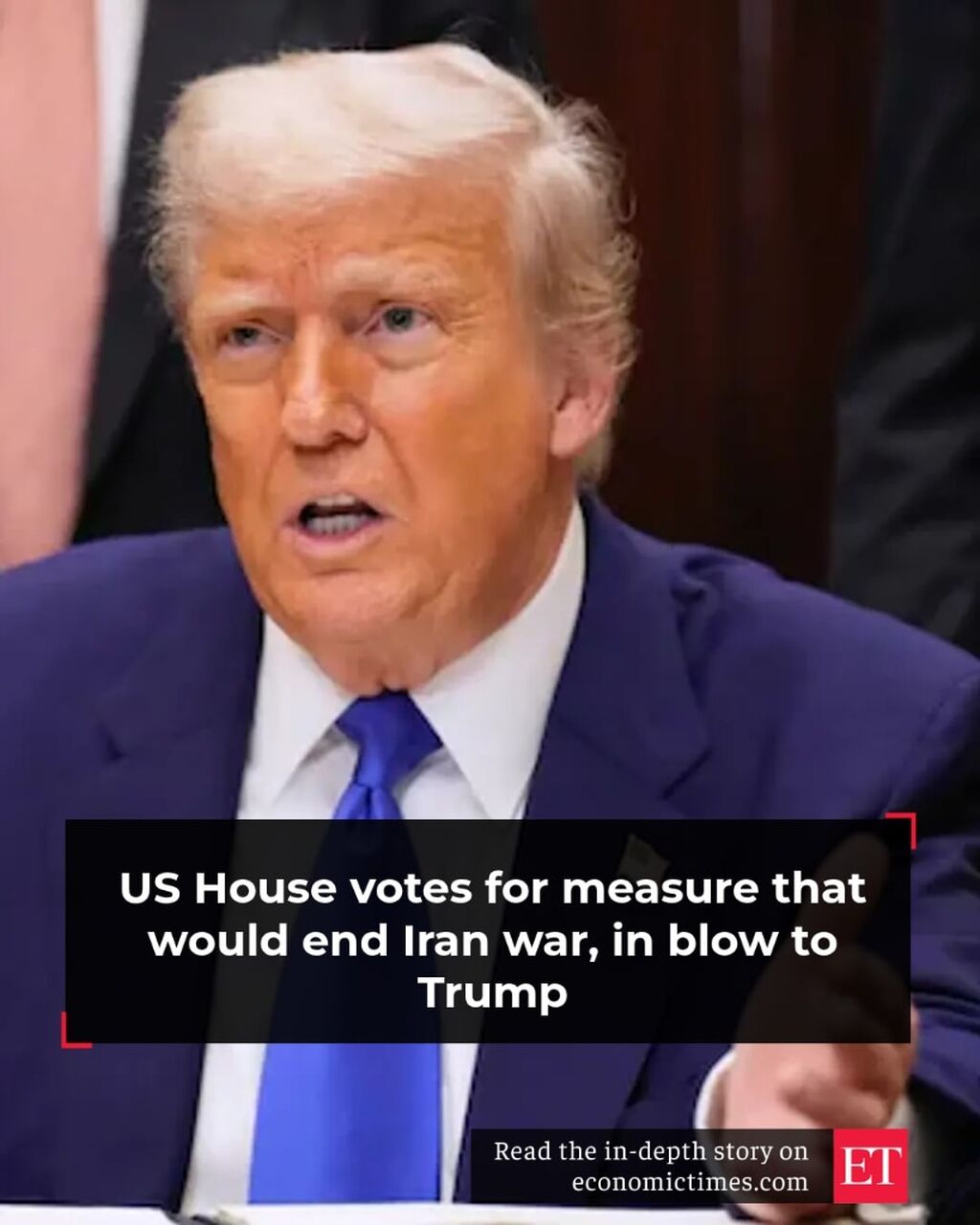 US House votes for measure that would end Iran war, in blow to Trump
