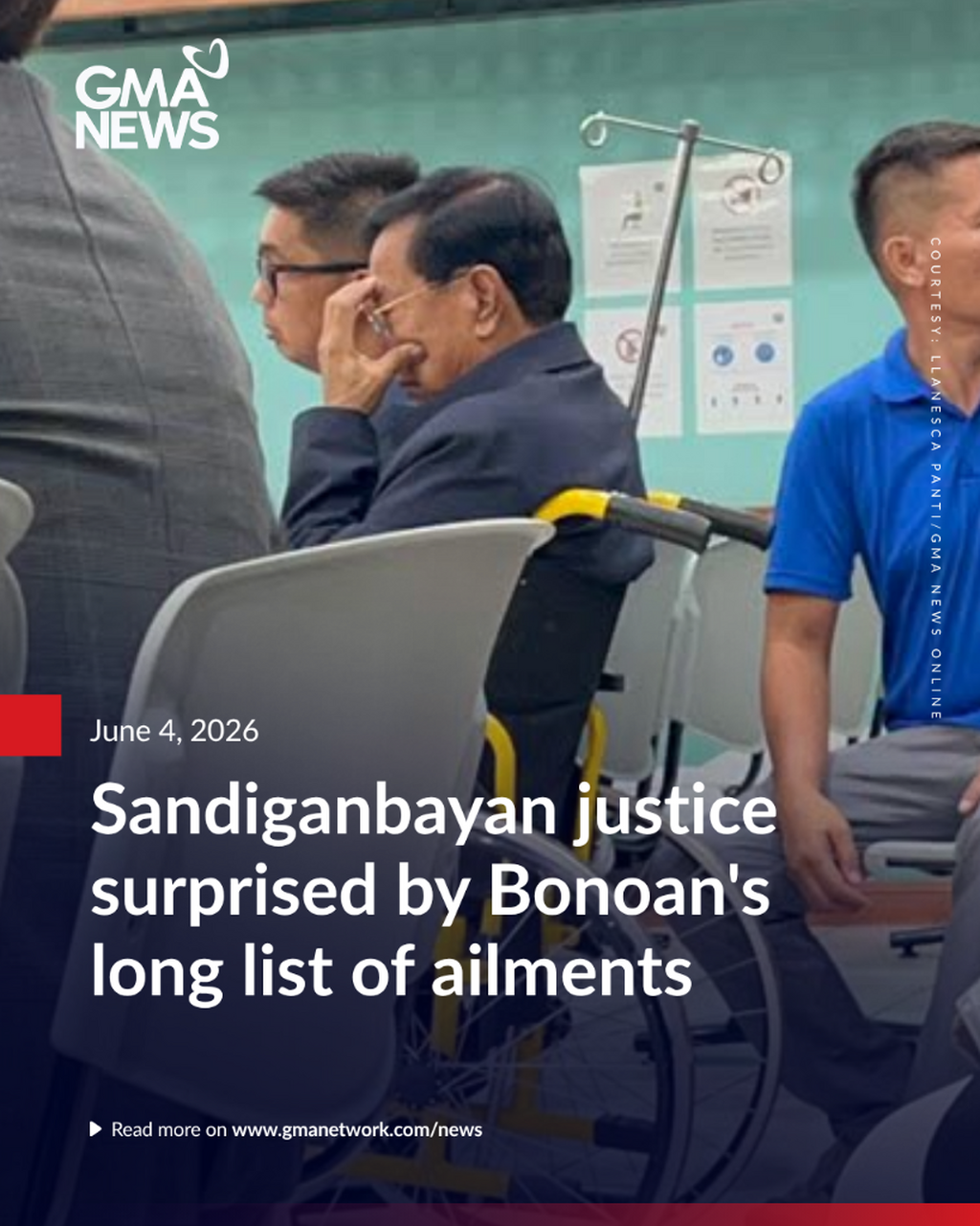 Sandiganbayan justice surprised by Bonoan's long list of ailments