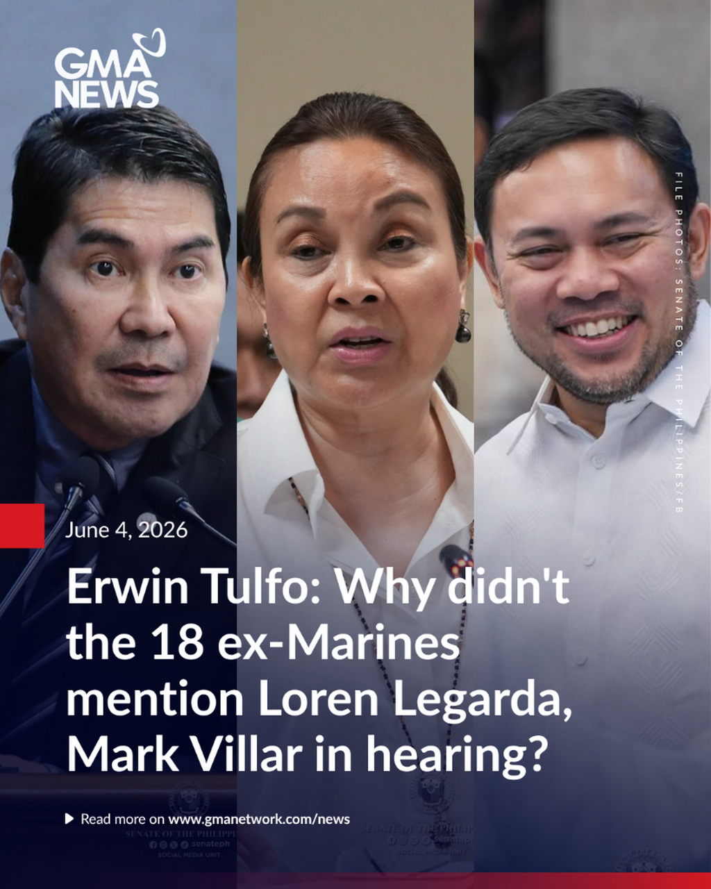 Erwin Tulfo: Why didn't the 18 ex-Marines mention Loren Legarda, Mark Villar in hearing?