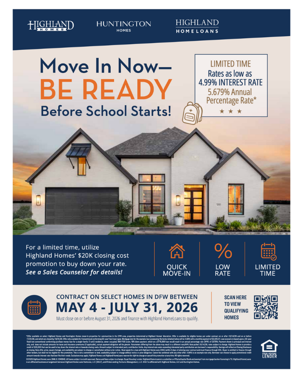 Highland Homes Incentives