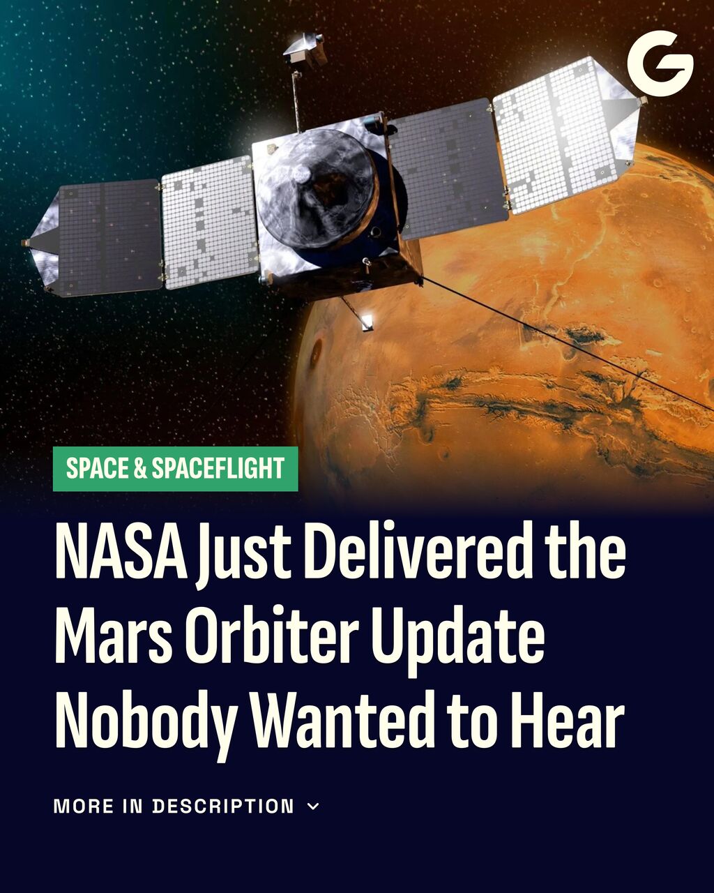 NASA Just Delivered the Mars Orbiter Update Nobody Wanted to Hear