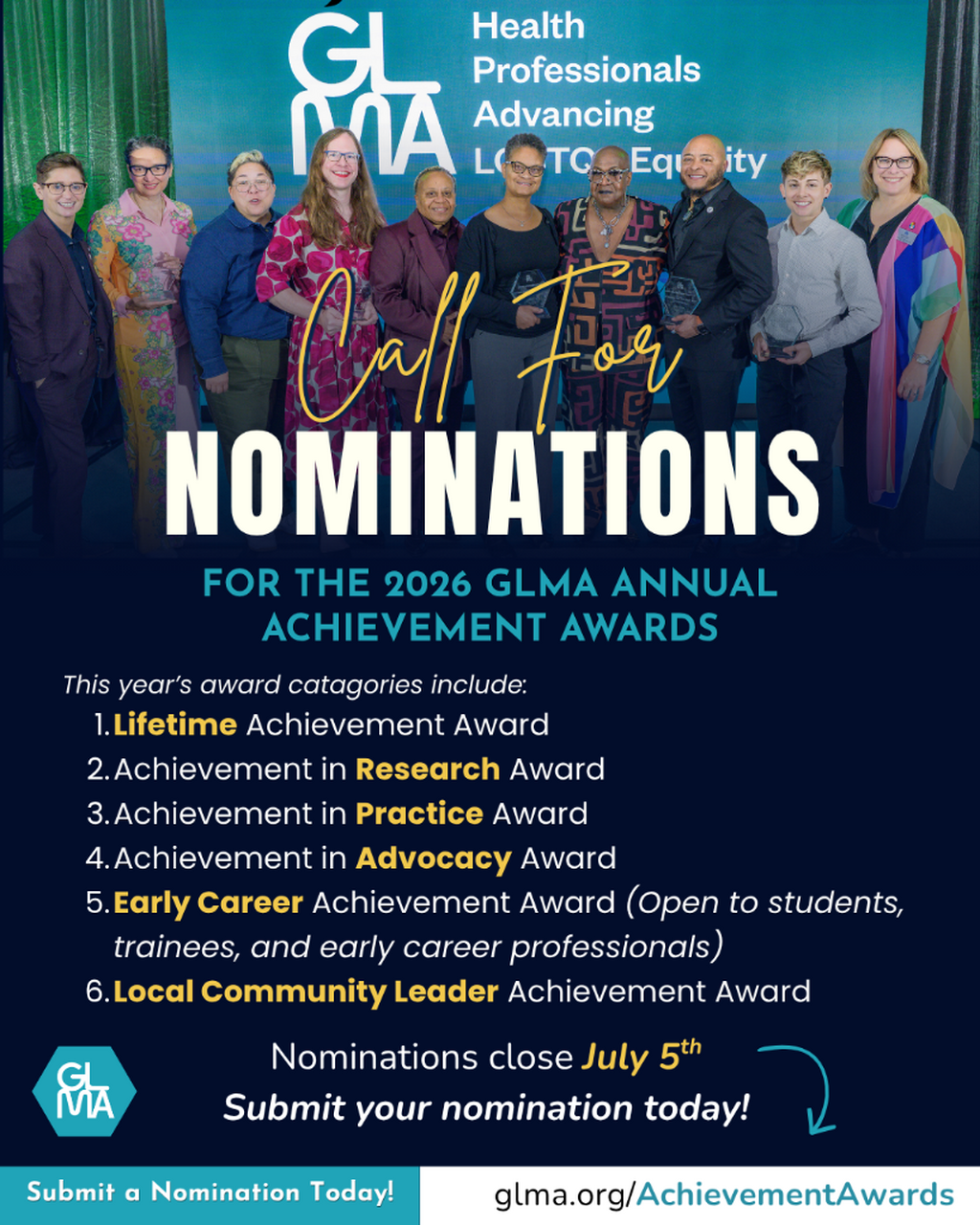 Nominations Open for 2026 GLMA Annual Achievement Awards