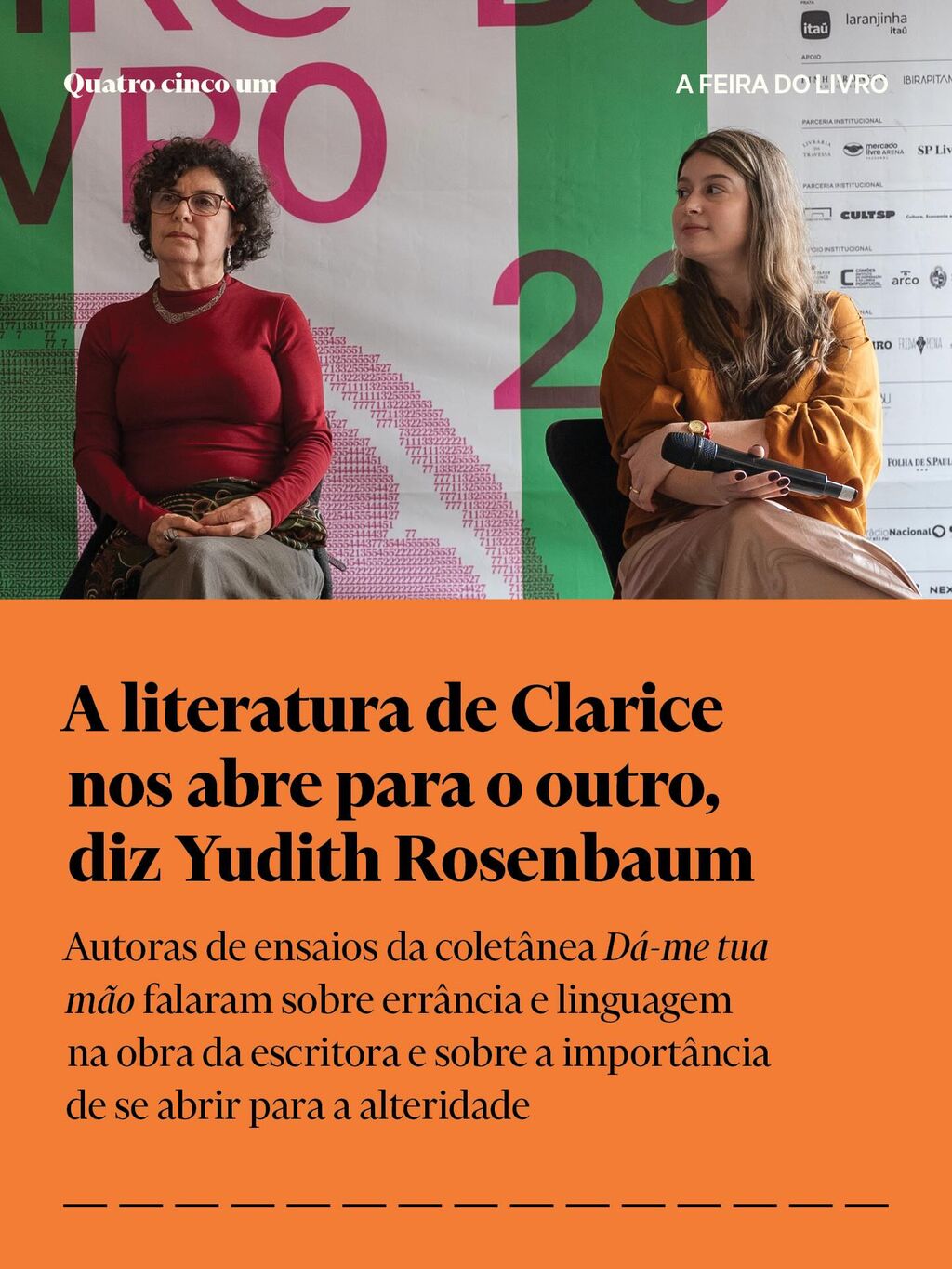 A literatura de Clarice nos abre para o outro, diz Yudith Rosenbaum