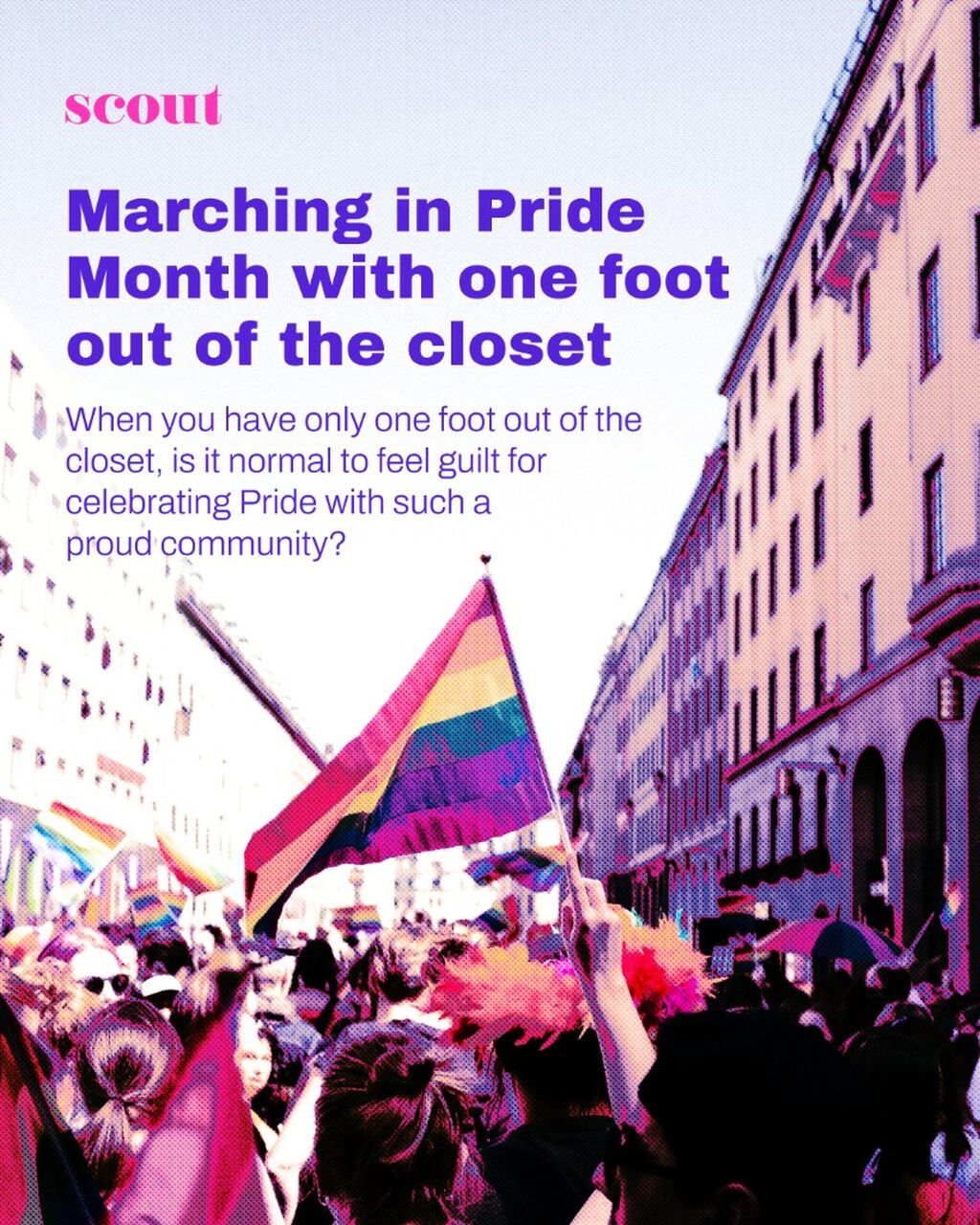 Marching in Pride Month with one foot out of the closet