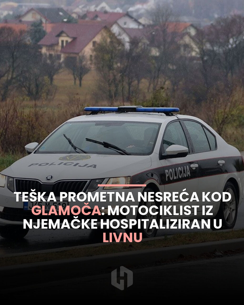 Te&scaron;ka prometna nesreća kod Glamoča: Motociklist iz Njemačke hospitaliziran u Livnu