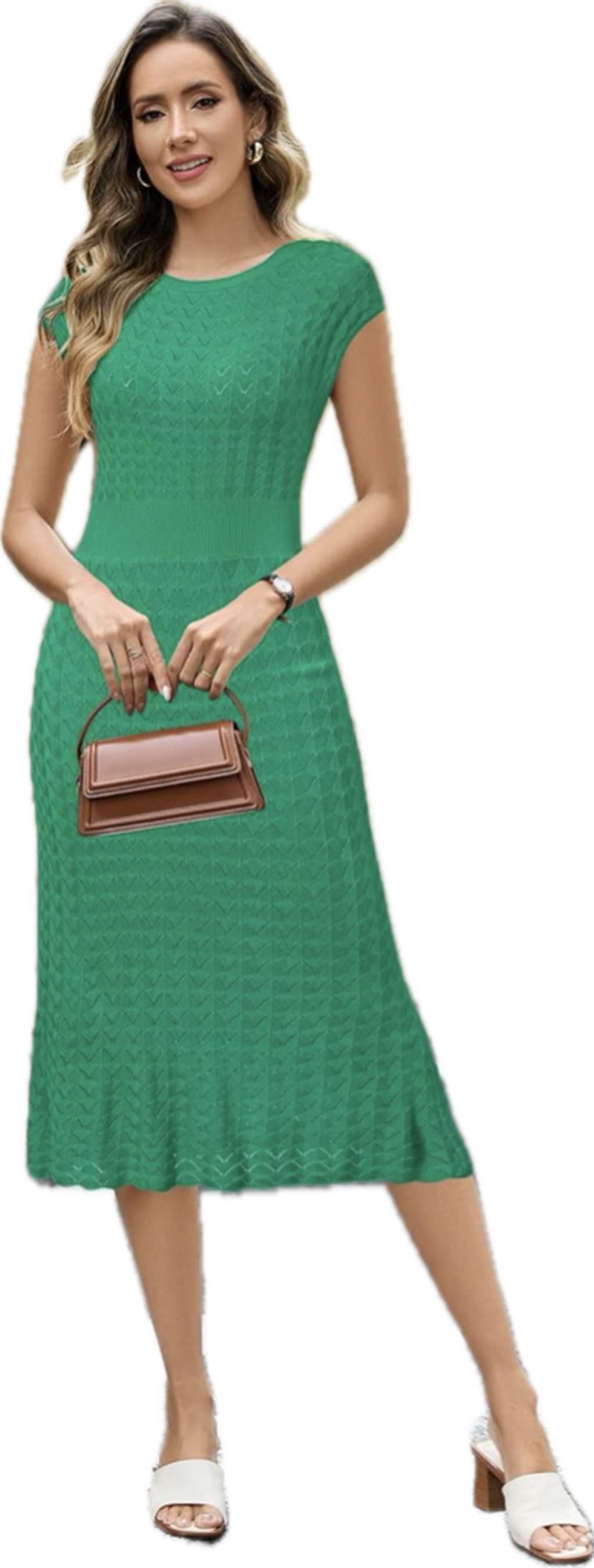 Green Knit Maxi Dress