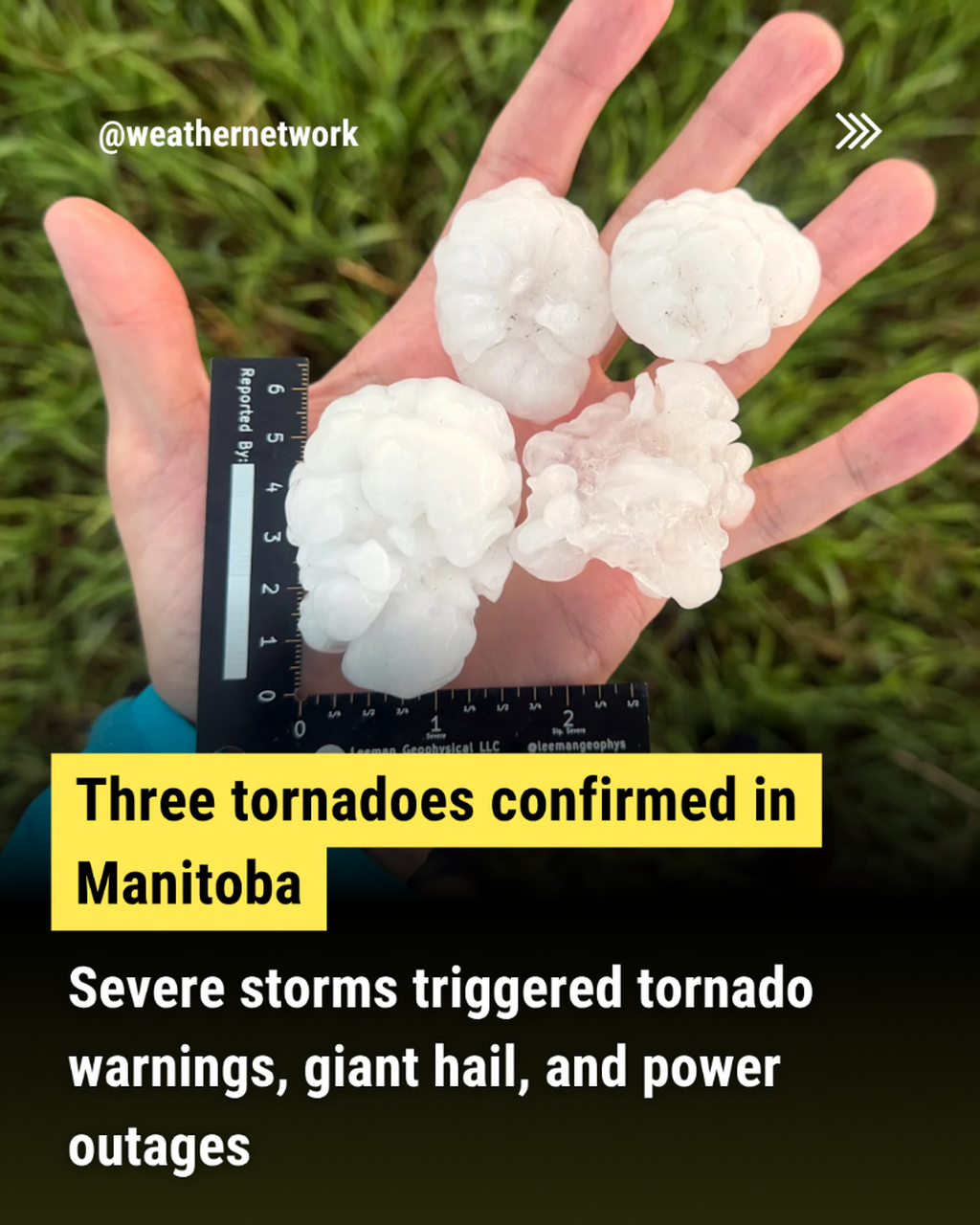 Volatile storms spawn three tornadoes in Manitoba