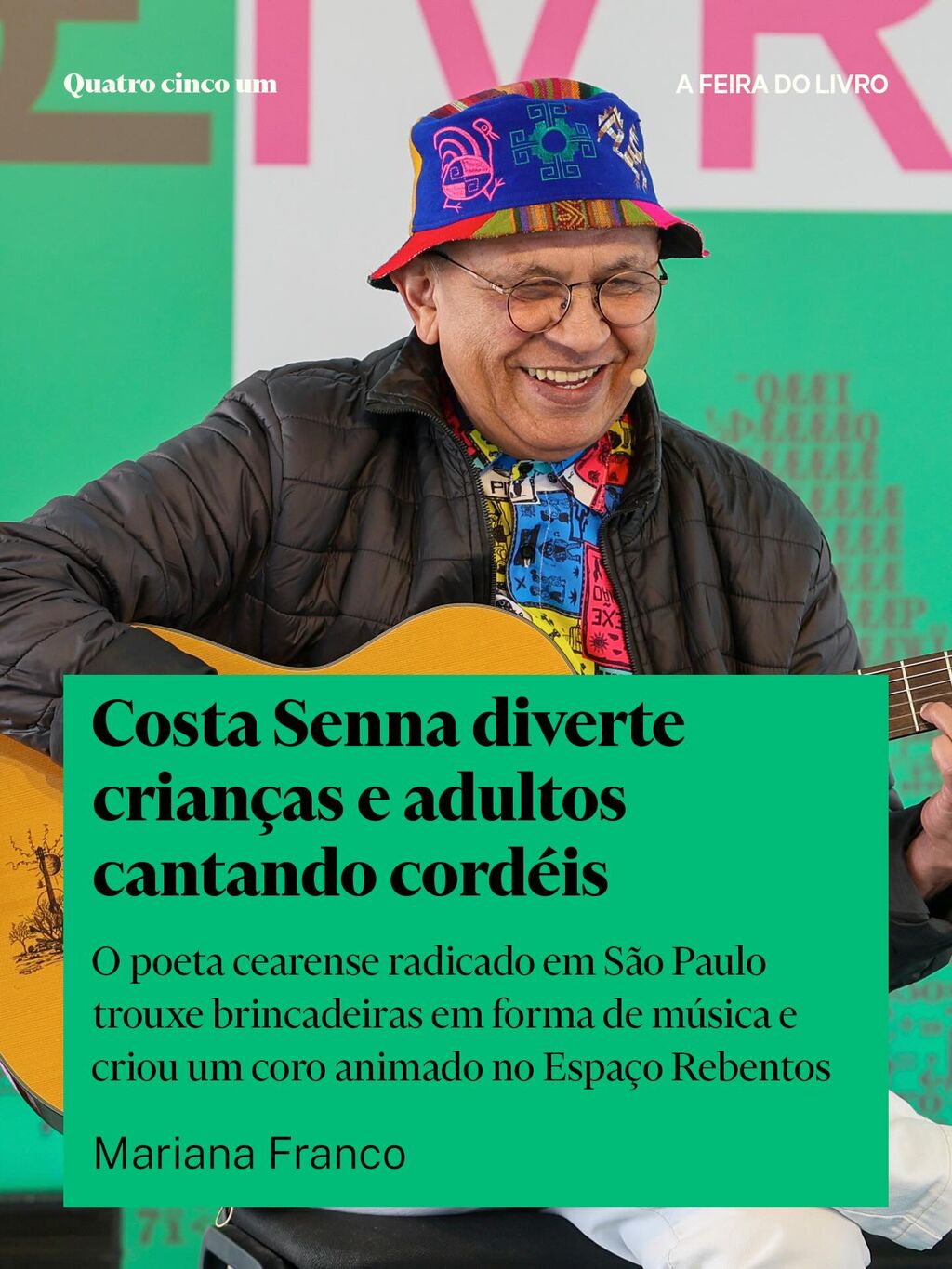 Costa Senna diverte crian&ccedil;as e adultos cantando cord&eacute;is