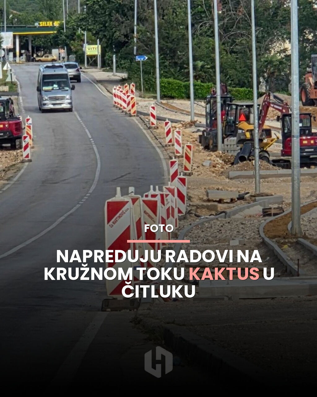 FOTO Napreduju radovi na kružnom toku Kaktus u Čitluku