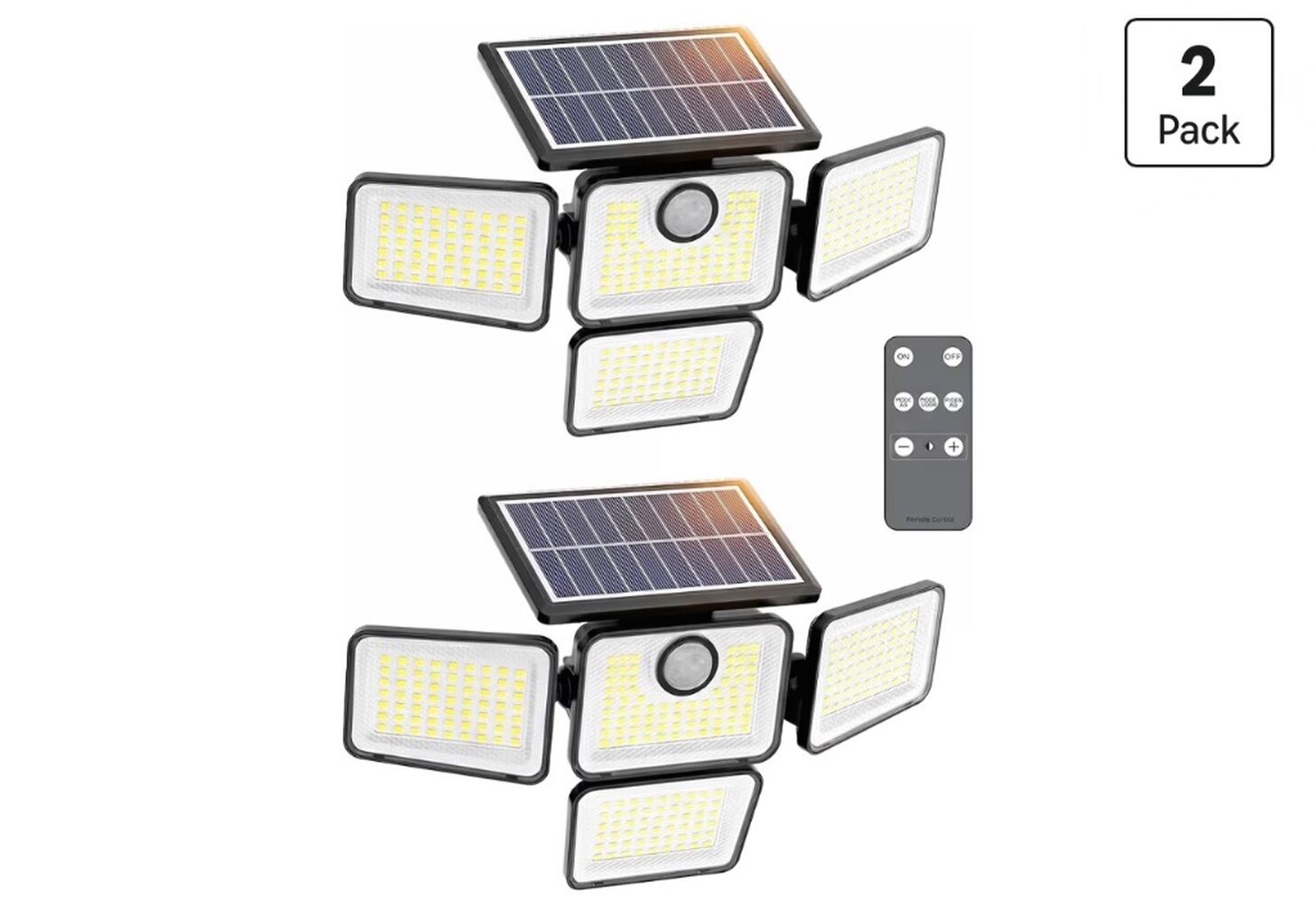 6000LM Solar Lights Outdoor Waterproof, 4 Heads Motion For just $17.99! Code:TSGRCDT7
