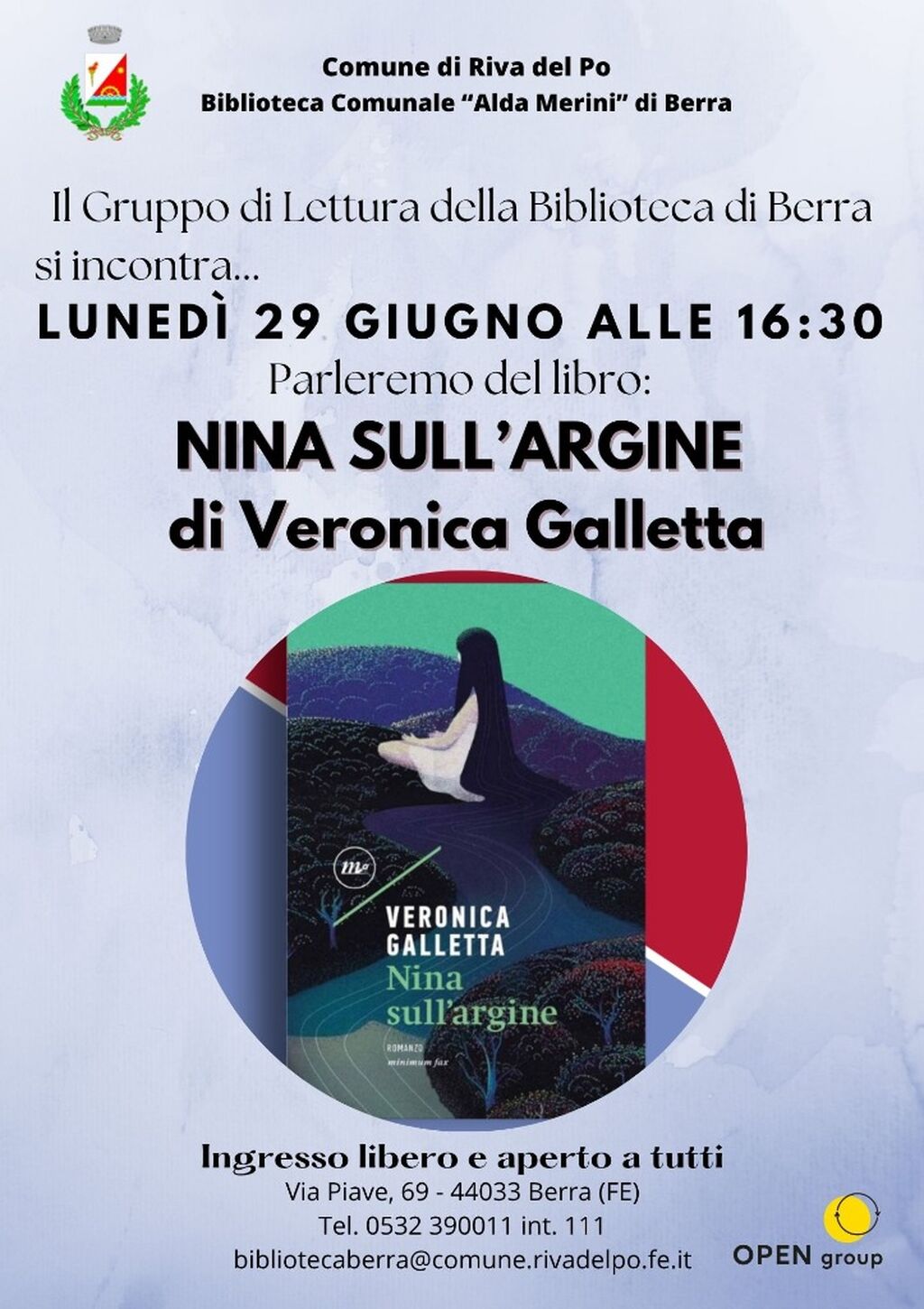 Gruppo di Lettura Biblioteca di Berra &ndash; Incontro del 29 giugno