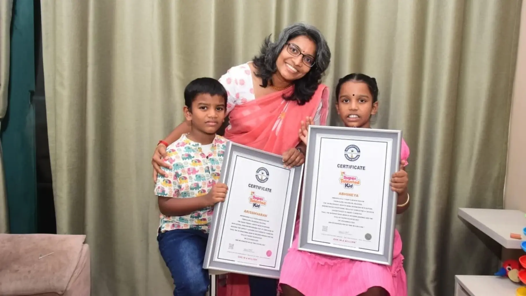 Autistic Siblings Abhineya and Arisshvaran Earn International Book of Records Recognition