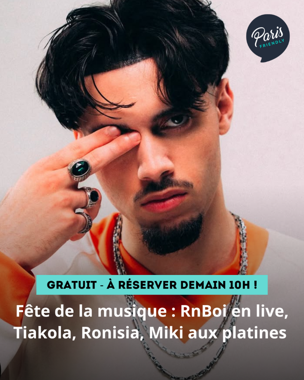 F&ecirc;te de la musique : RnBoi en live, Tiakola, Ronisia, Miki aux platines 