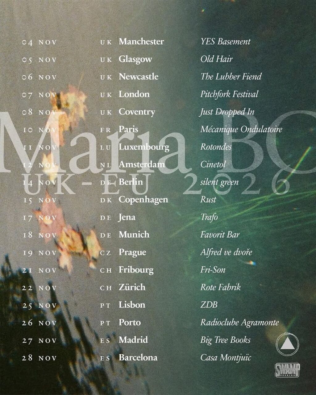 Maria BC tour dates 