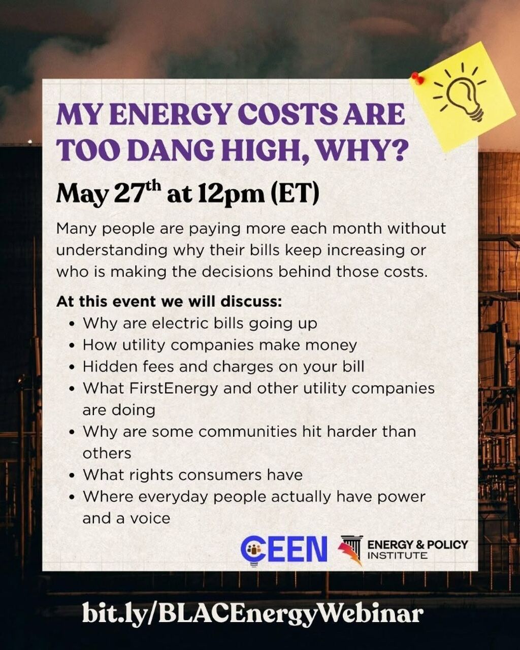 Energy Cost high