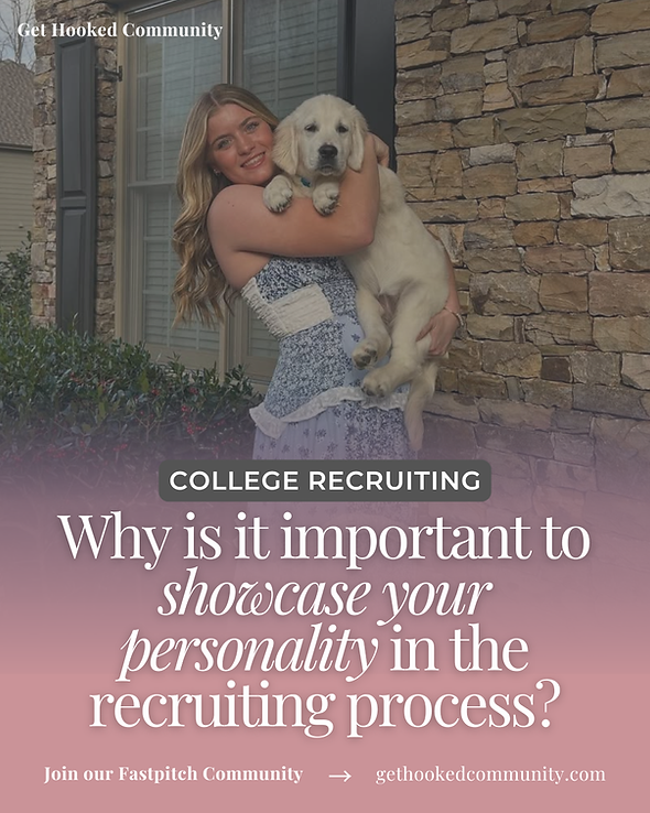 Why is it important to showcase your personality in the recruiting process?