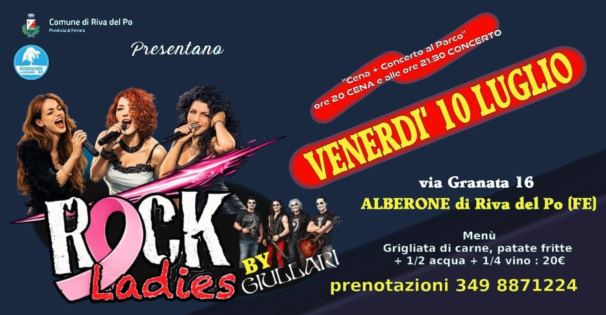 Serata musicale &ldquo;ROCK Ladies by Giullari&rdquo; ad Alberone