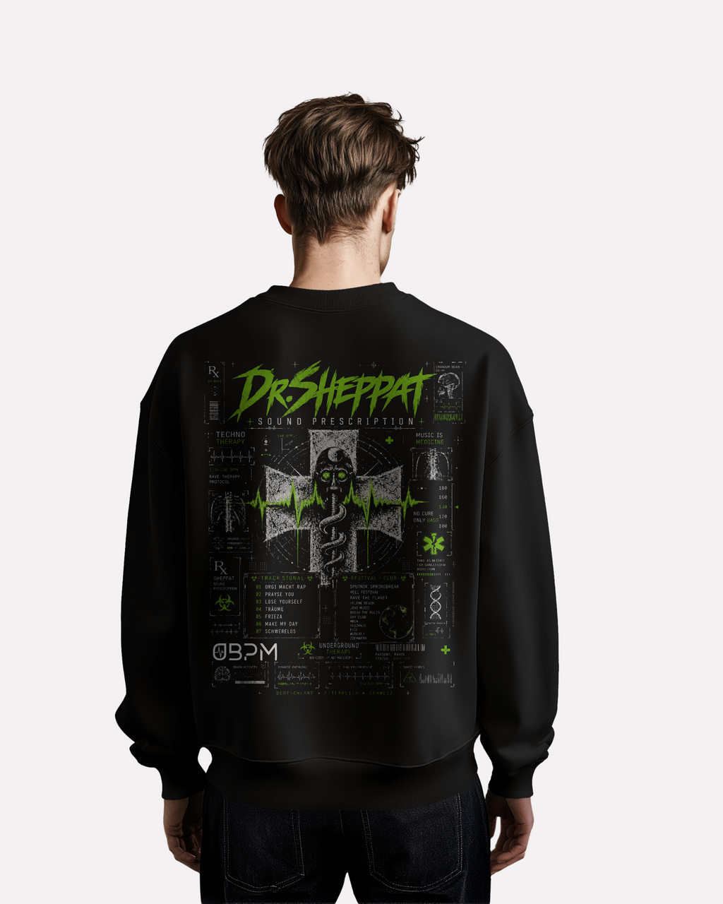 Dr. Sheppat x 0BPM &ndash; Sound Prescription Crewneck