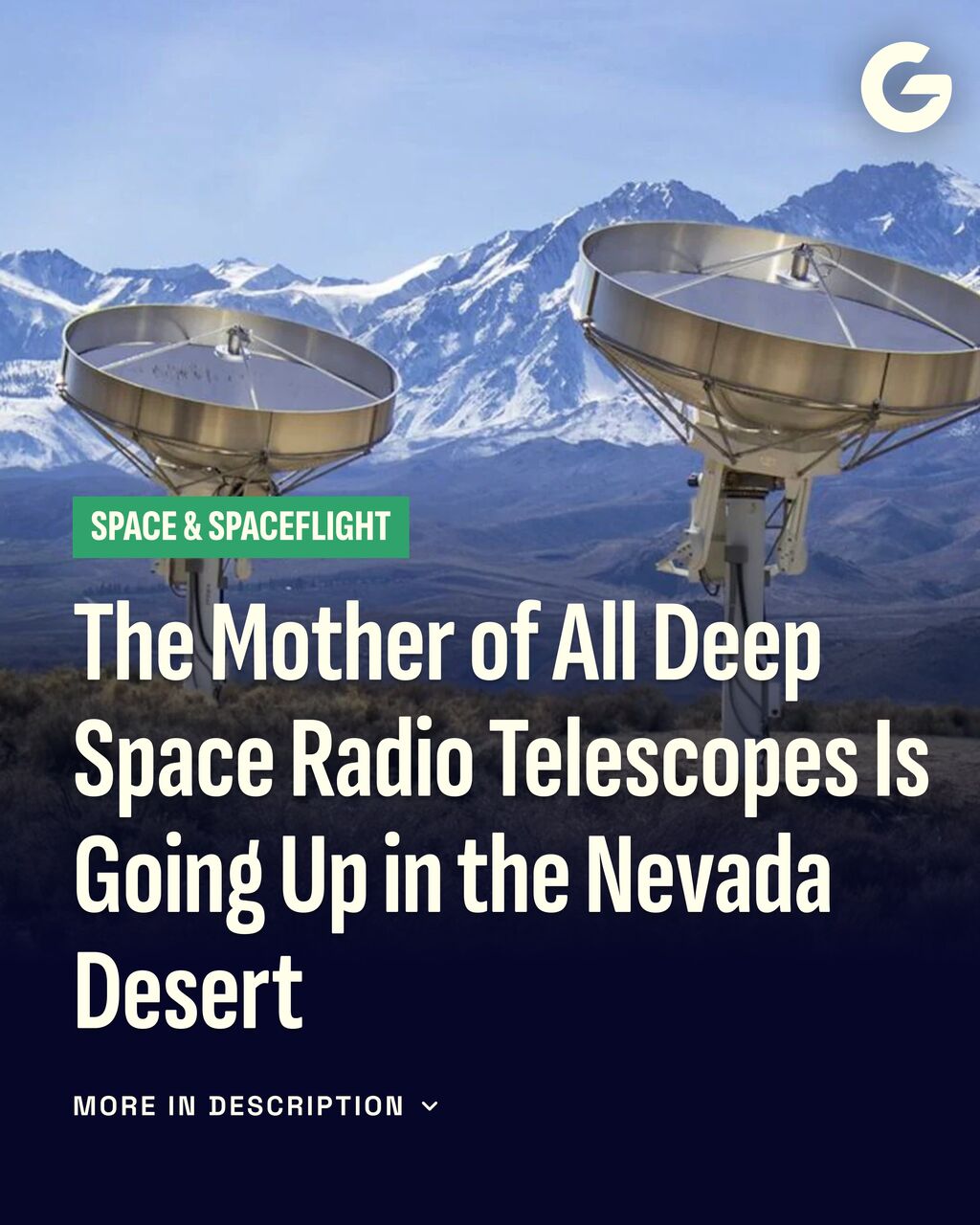 The Mother of All Deep Space Radio Telescopes Is Going Up in the Nevada Desert