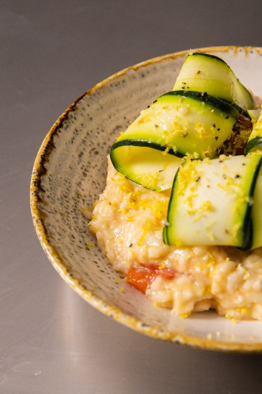 Courgette, Slow Roasted Tomato & Mozzarella Risotto