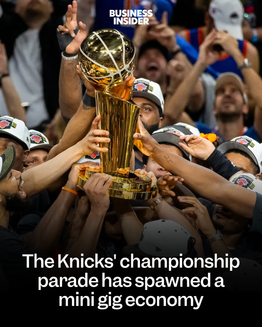 The Knicks' championship parade has spawned a mini gig economy