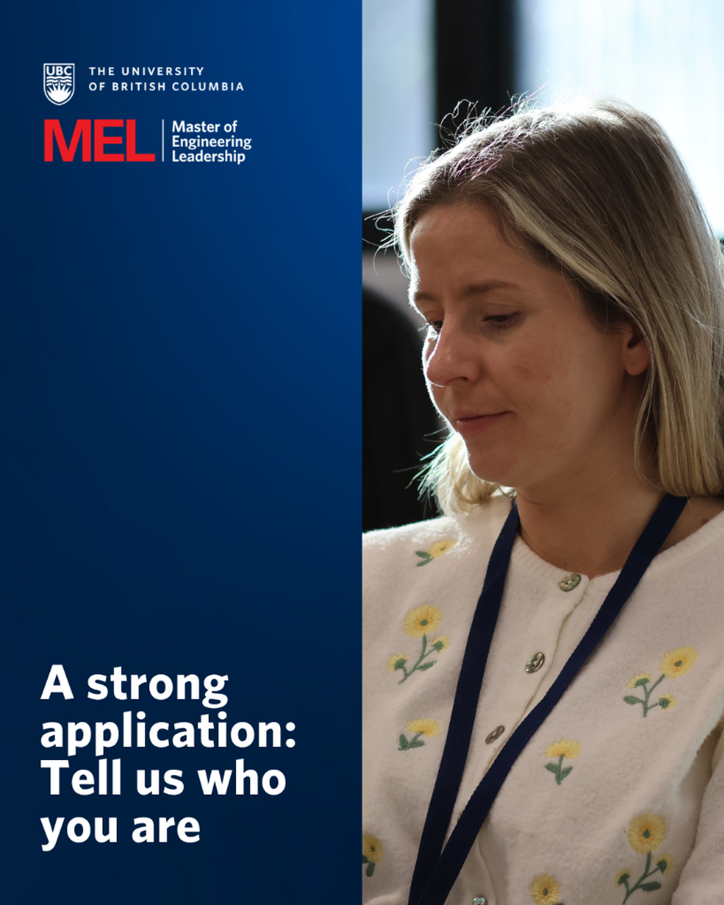 A strong application: Tell us who you are