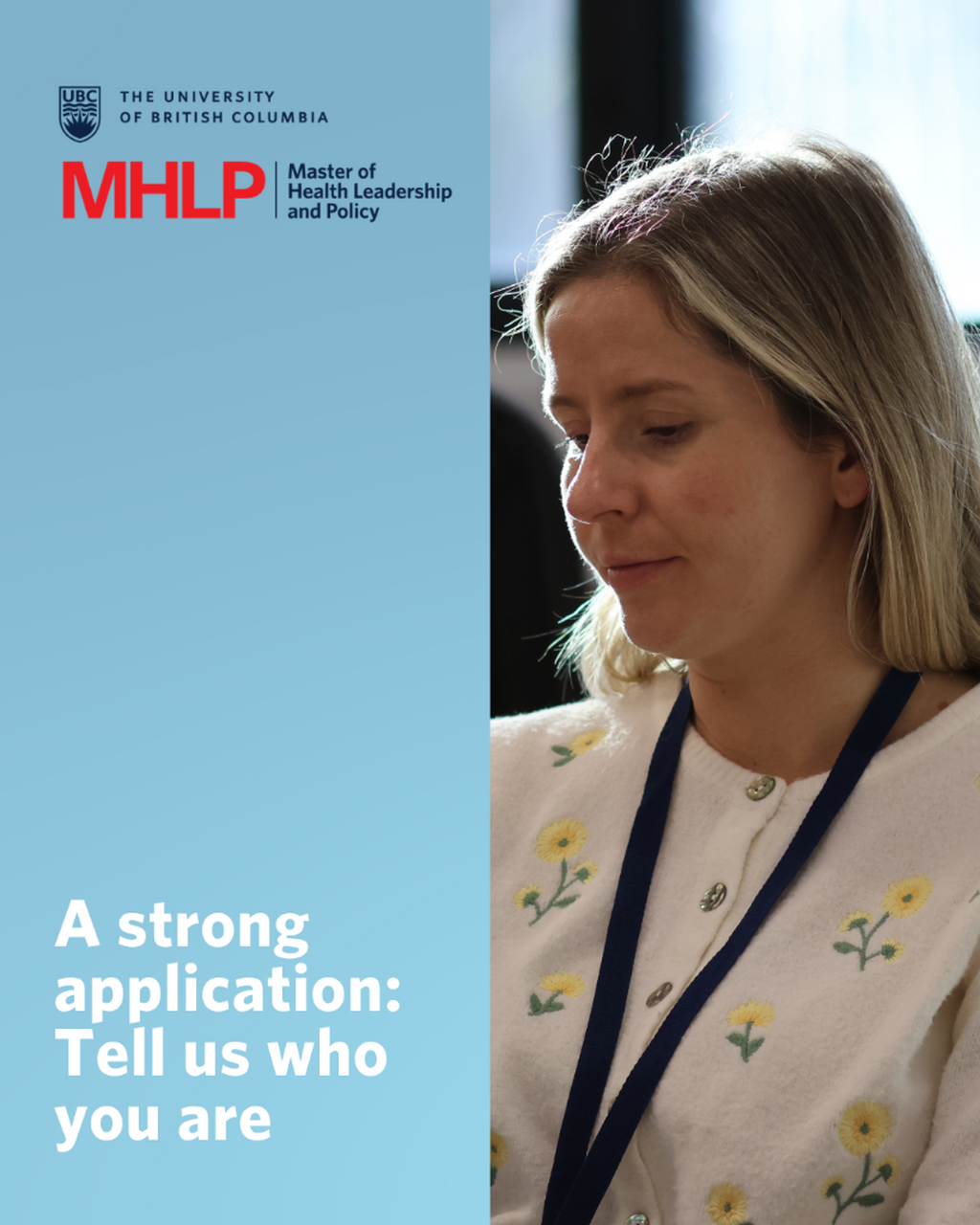 A strong application: Tell us who you are