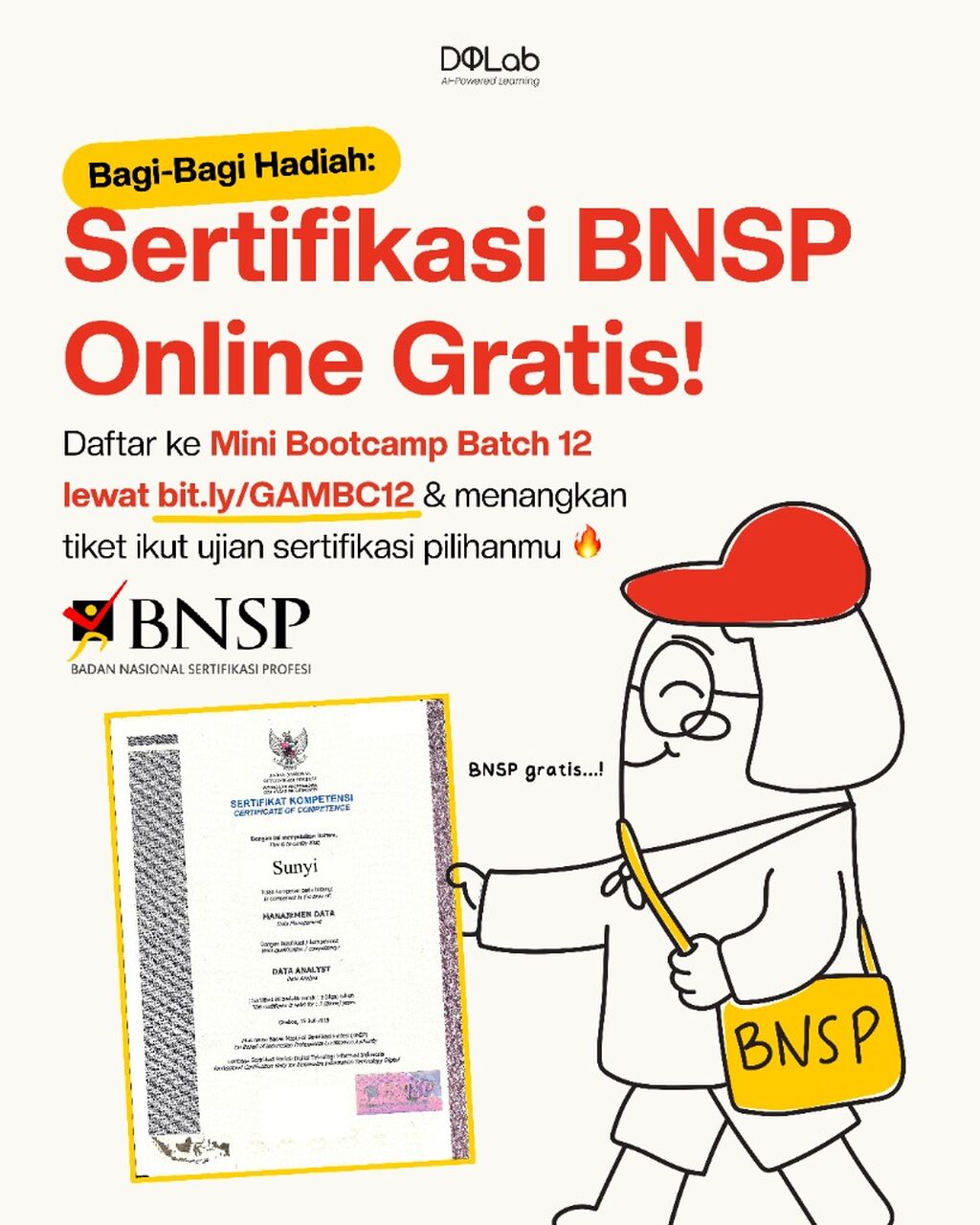 Giveaway Sertifikasi BNSP, Buruan Daftar!
