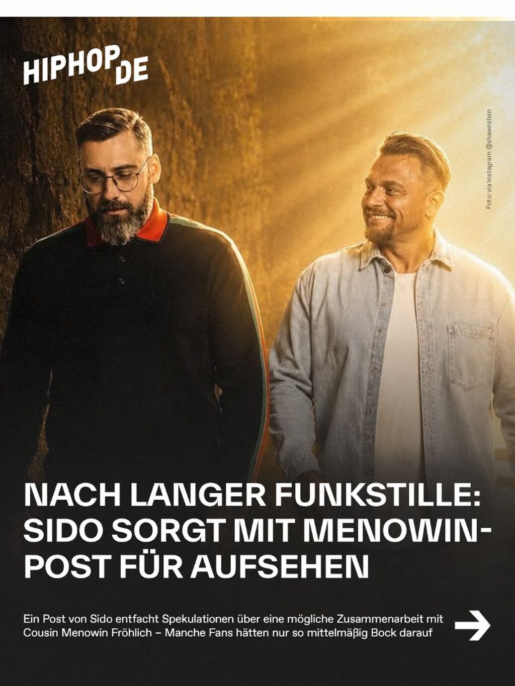 Nach langer Funkstille: Sido sorgt mit Menowin-Post f&uuml;r Aufsehen