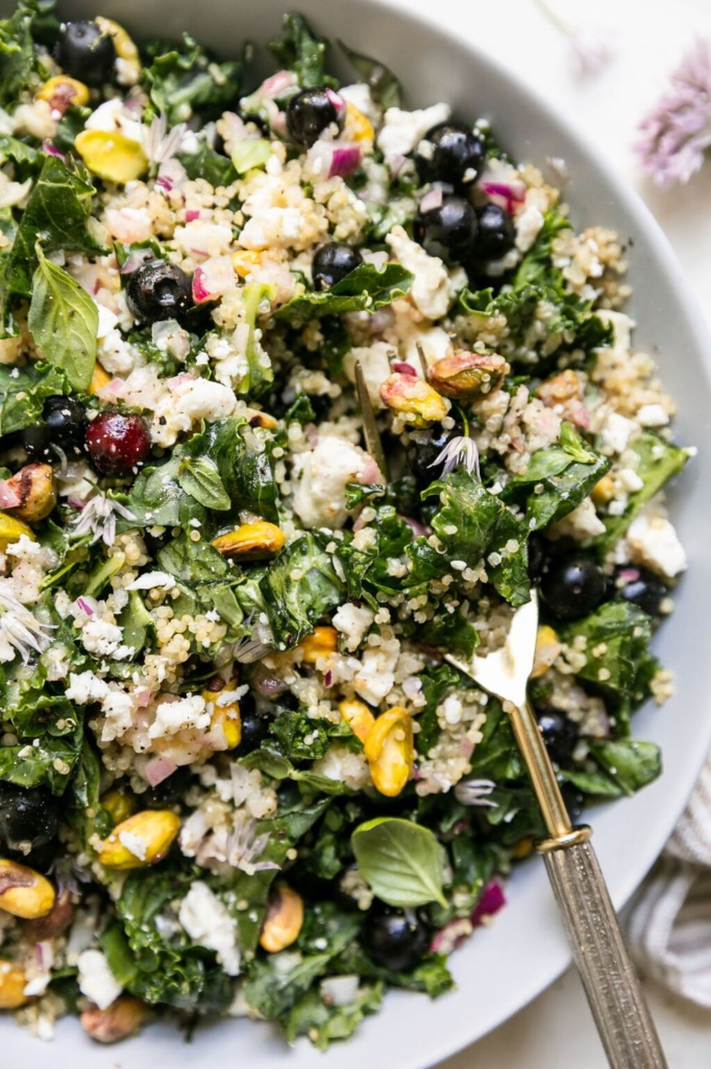 Blueberry Kale Quinoa Salad