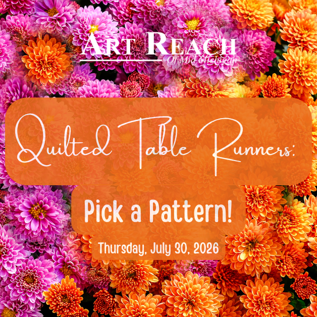 Kaleidoscope Dresden Plate or Mums the Word Table Runner &mdash; Art Reach of Mid Michigan