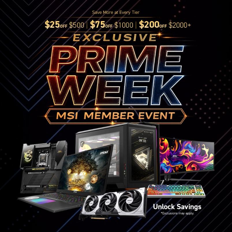 Prime Week Deals @ MSI US Store!