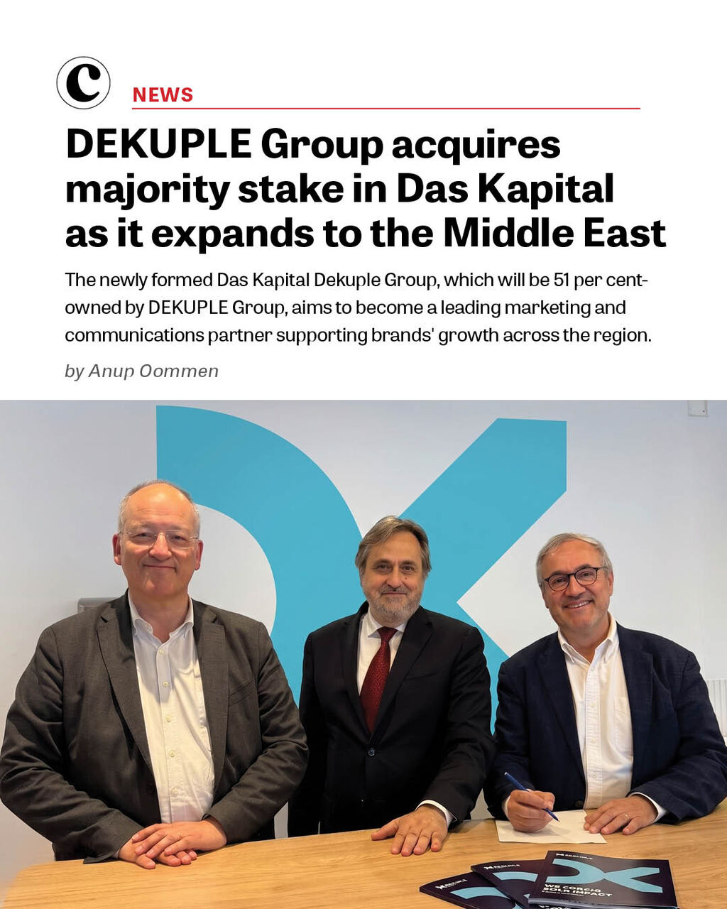 DEKUPLE Group acquires majority stake in Das Kapital as it expands to the Middle East