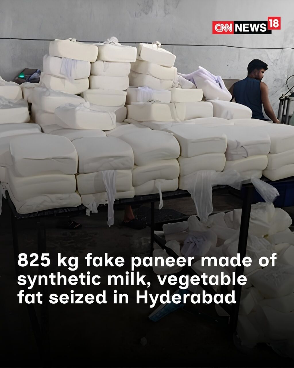 825 kg fake paneer made of synthetic milk, vegetable fat seized in Hyderabad
