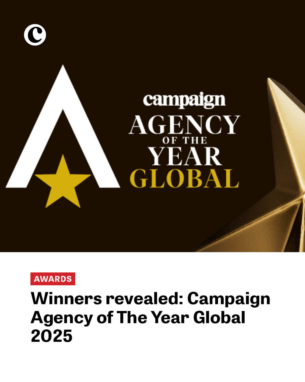 Winners revealed: Campaign Agency of The Year Global 2025