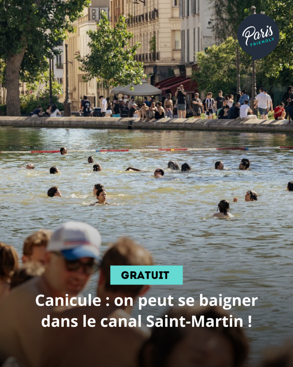 Canicule : on peut se baigner dans le canal Saint-Martin !