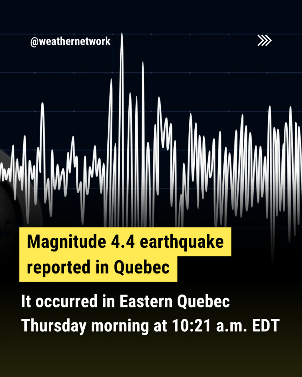 Magnitude 4.4 earthquake reported in Quebec
