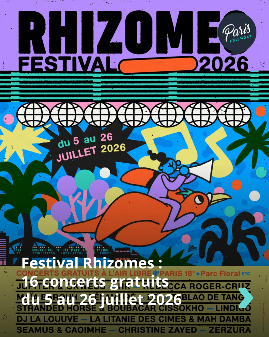 Festival Rhizomes : 16 concerts gratuits du 5 au 26 juillet 2026