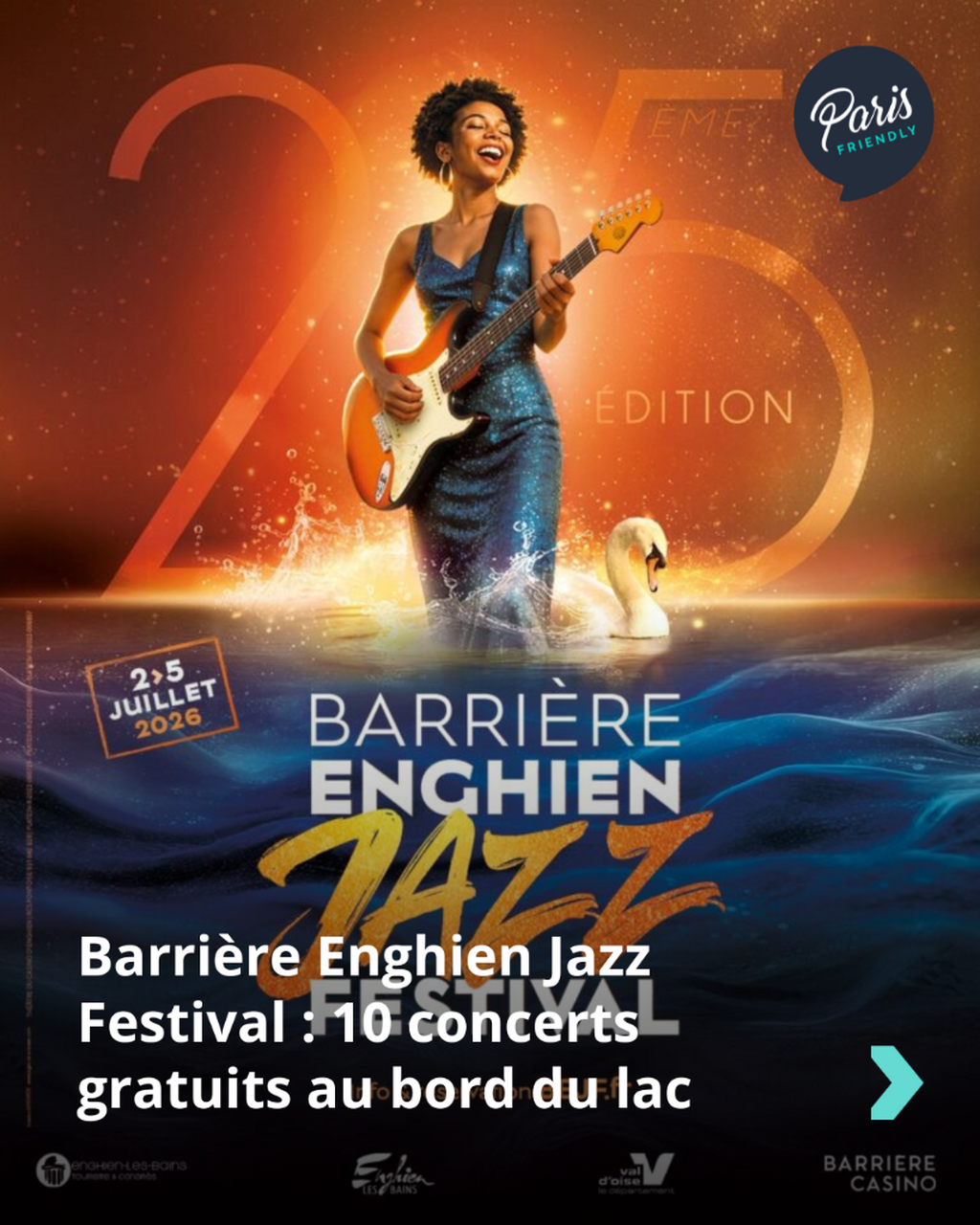 Barri&egrave;re Enghien Jazz Festival : 10 concerts gratuits au bord du lac