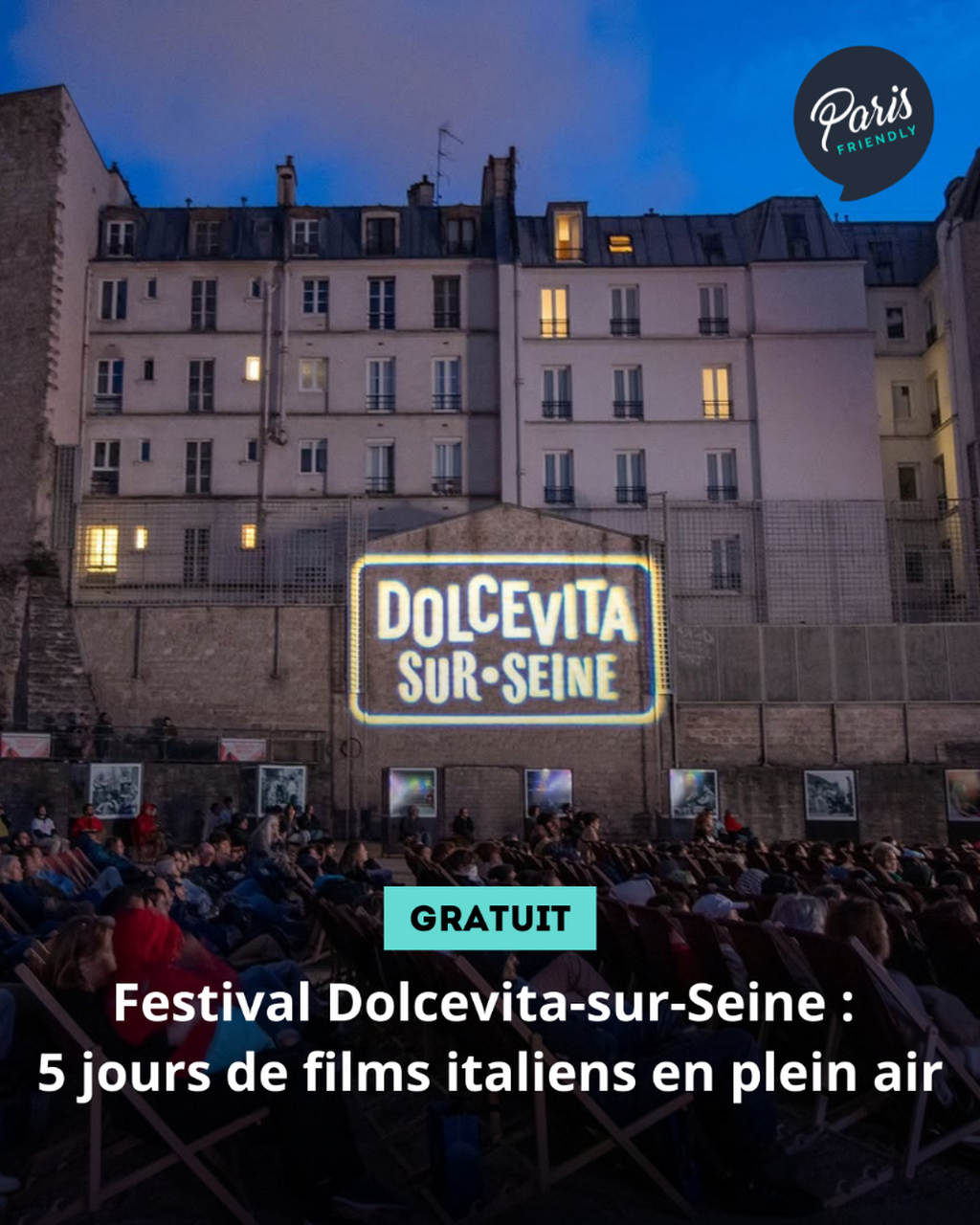 Festival Dolcevita-sur-Seine : 5 jours de films italiens en plein air