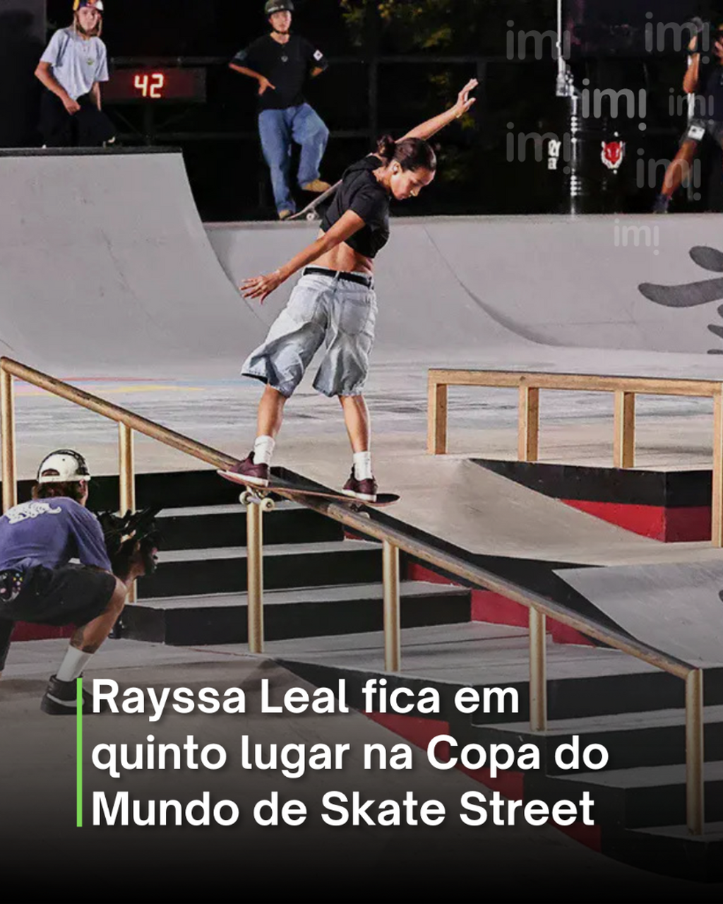Rayssa Leal fica em quinto lugar na Copa do Mundo de Skate Street