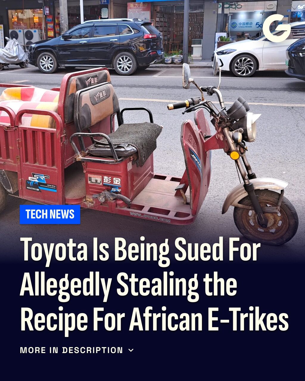 Toyota Is Being Sued For Allegedly Stealing the Recipe For African E-Trikes
