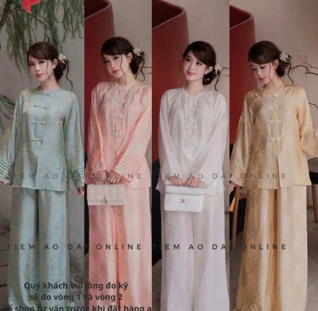 07. &Aacute;o Ph&aacute;p Phục &Aacute;nh Kim Cổ Trụ Tay D&agrave;i