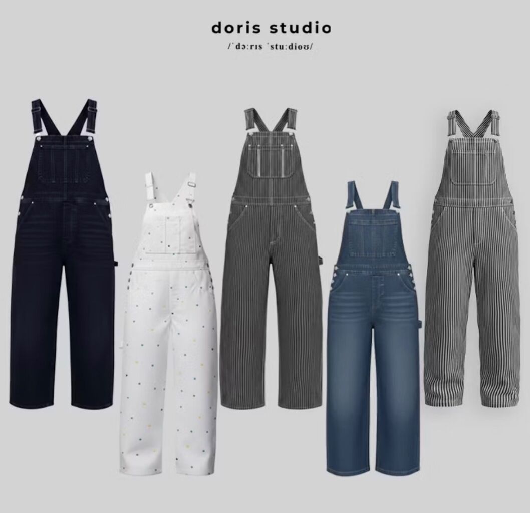 11. Doris - Yếm jean sọc basic