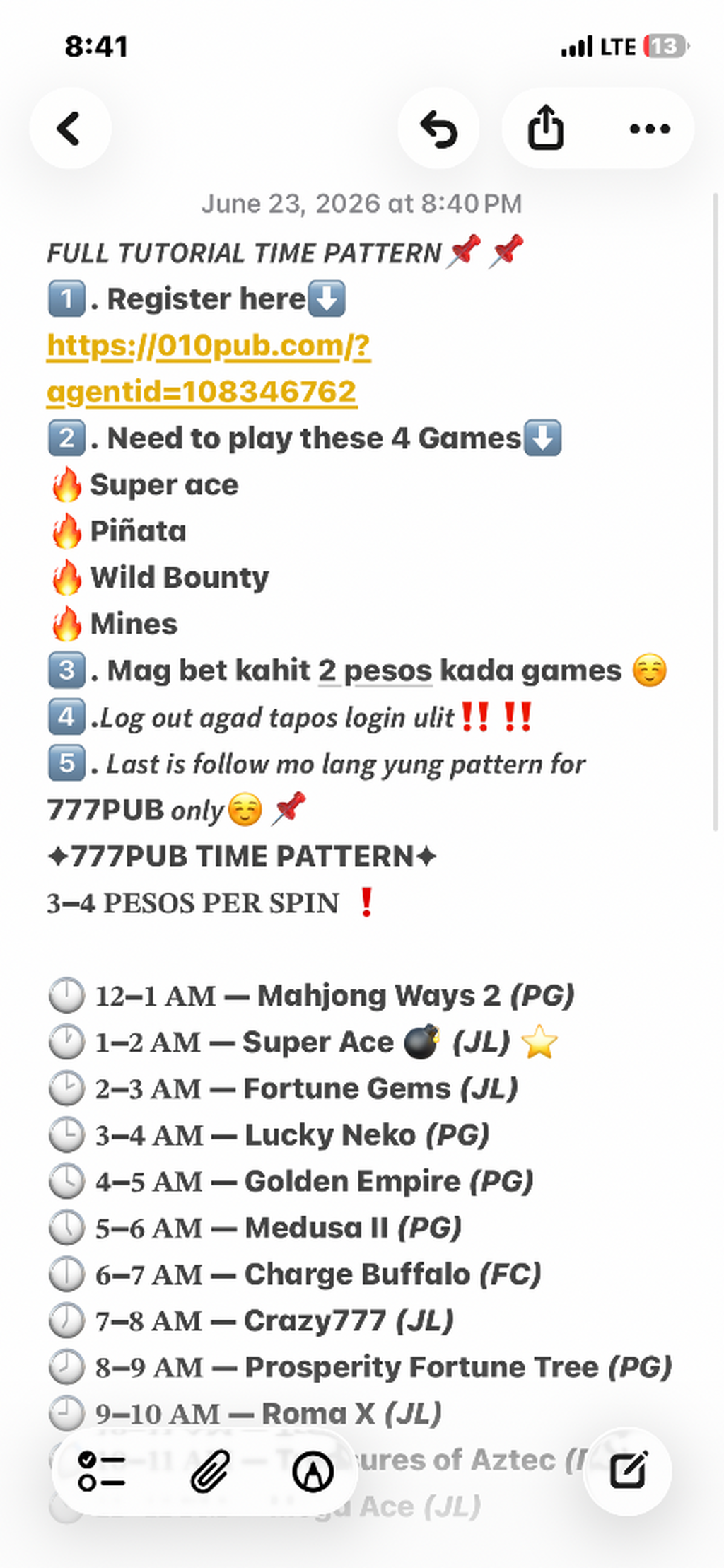 TIME PATTERN📌📌