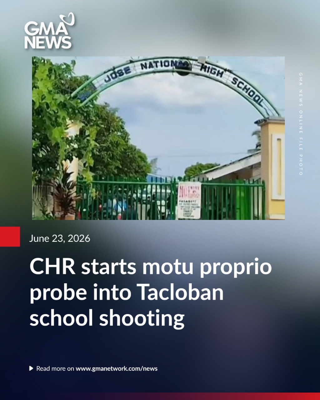 CHR starts motu proprio probe into Tacloban school shooting