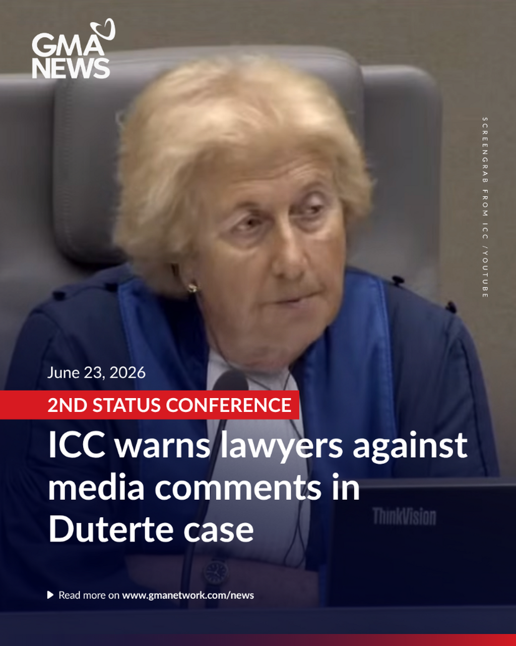 ICC warns lawyers against media comments in Duterte case
